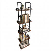 STOJANOVÝ reg. - viacfarebná, kov/kompozitné drevo (38/143/24cm) - Relaxdays