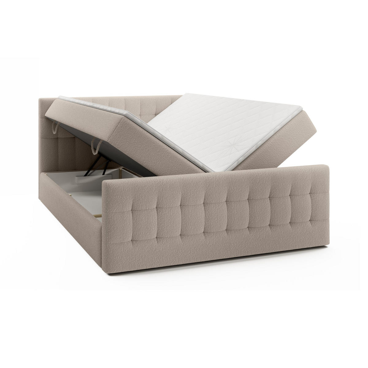 DOPPELBETT Yazo Royal 180x200 cm, Beige - Beige, Textil (180/200cm) - Fedve