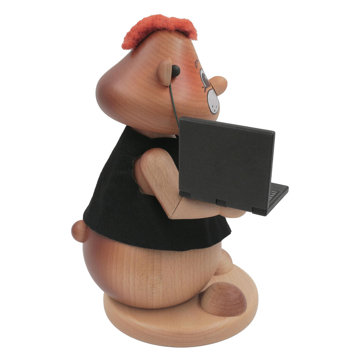 RAUCHFIGUR Hamster Computerfreak 24 cm - Multicolor, Holz (15/1/0.1cm)