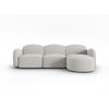 ECKSOFA rechts Blair aus Chenille-Stoff silber meliert 4 Sitzplätze - Silberfarben, Textil (155/272cm) - Micadoni