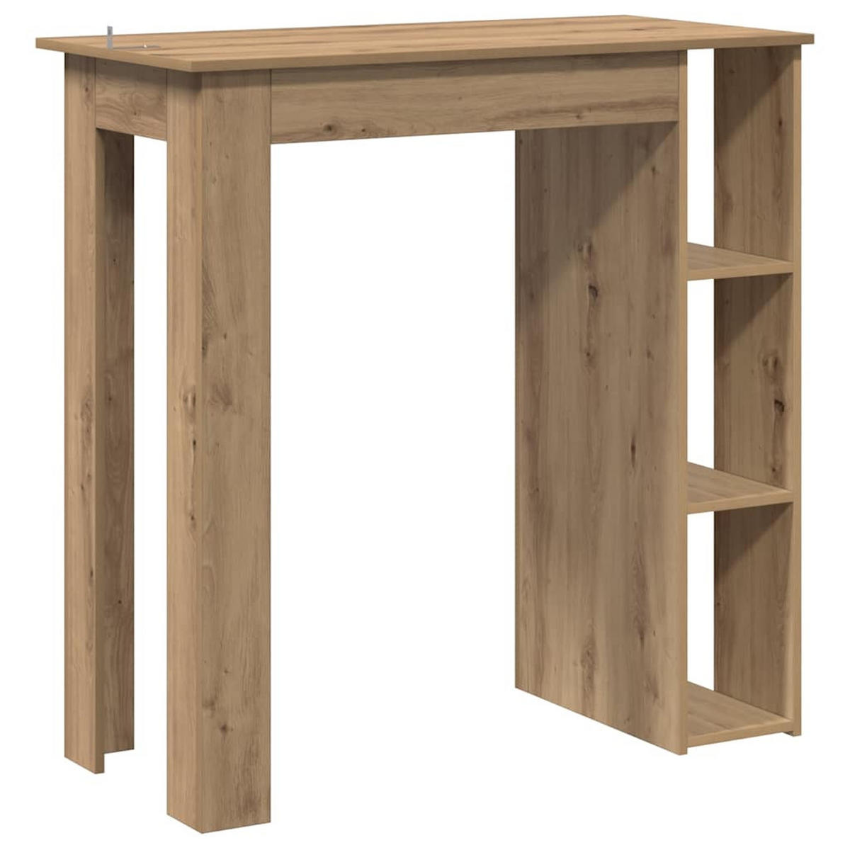 BARTISCH Mit Regal Artisan-Eiche 102/50/103,5 Cm Holzwerkstoff - Hellbraun, Holzwerkstoff (102/50/103.5cm) - vidaXL