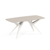 ESSTISCH AXIS - Kaschmir/Beige, Holzwerkstoff/Metall (90/180/76cm) - Meblini
