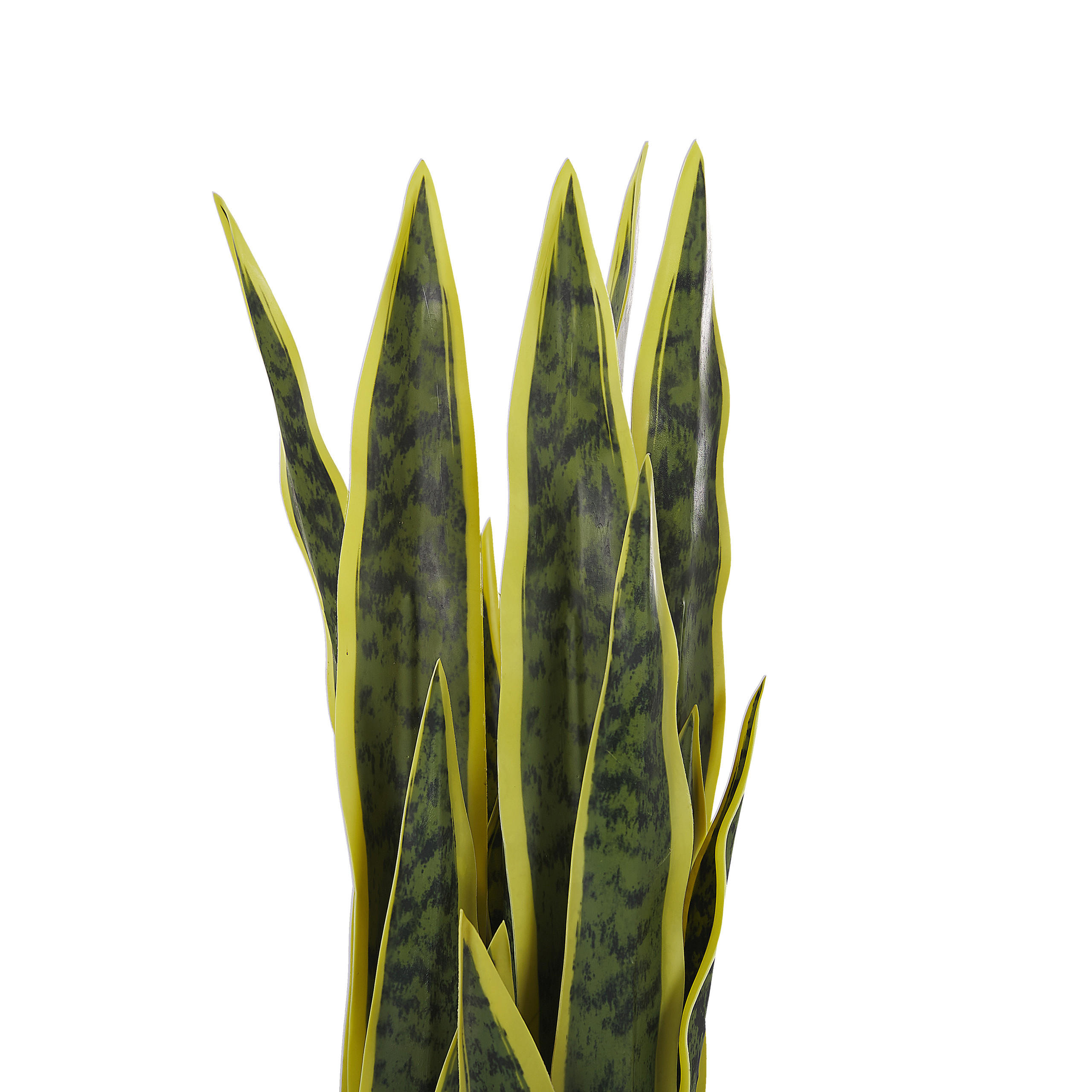 KUNSTPFLANZE Grün Snake Plant - Schwarz/Grün, Kunststoff (63cm) - Beliani