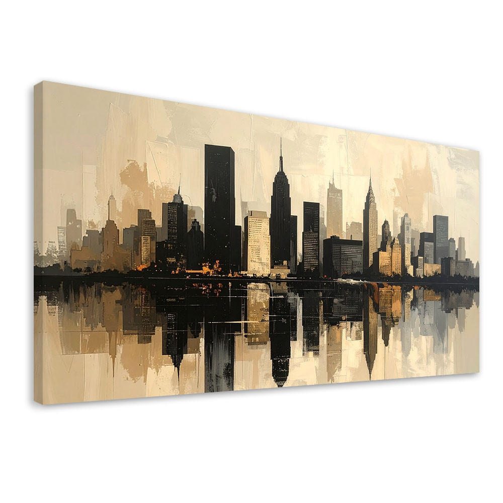 Feeby Leinwandbild Beige 120x60 cm