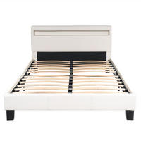 LED BETT ASTRO - Weiß, 140 x 200 cm - Weiß, Kunststoff - Home Deluxe
