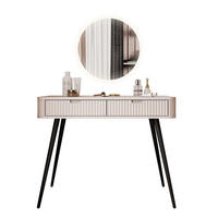 SCHMINKTISCH ZAIRA mit LED Spiegel Kaschmir - Kaschmir, Holzwerkstoff (103/80/49cm) - Lookway
