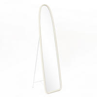 VOLLKÖRPER-SPIEGEL, 175x43 cm, eleganter gebogener Rahmen - Weiß, Glas (49/175/6cm) - Hometopia