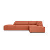 ECKSOFA rechts Ruby aus strukturiertem Stoff koralle 4 Sitzplätze - Koralle, Textil (180/273cm) - Micadoni
