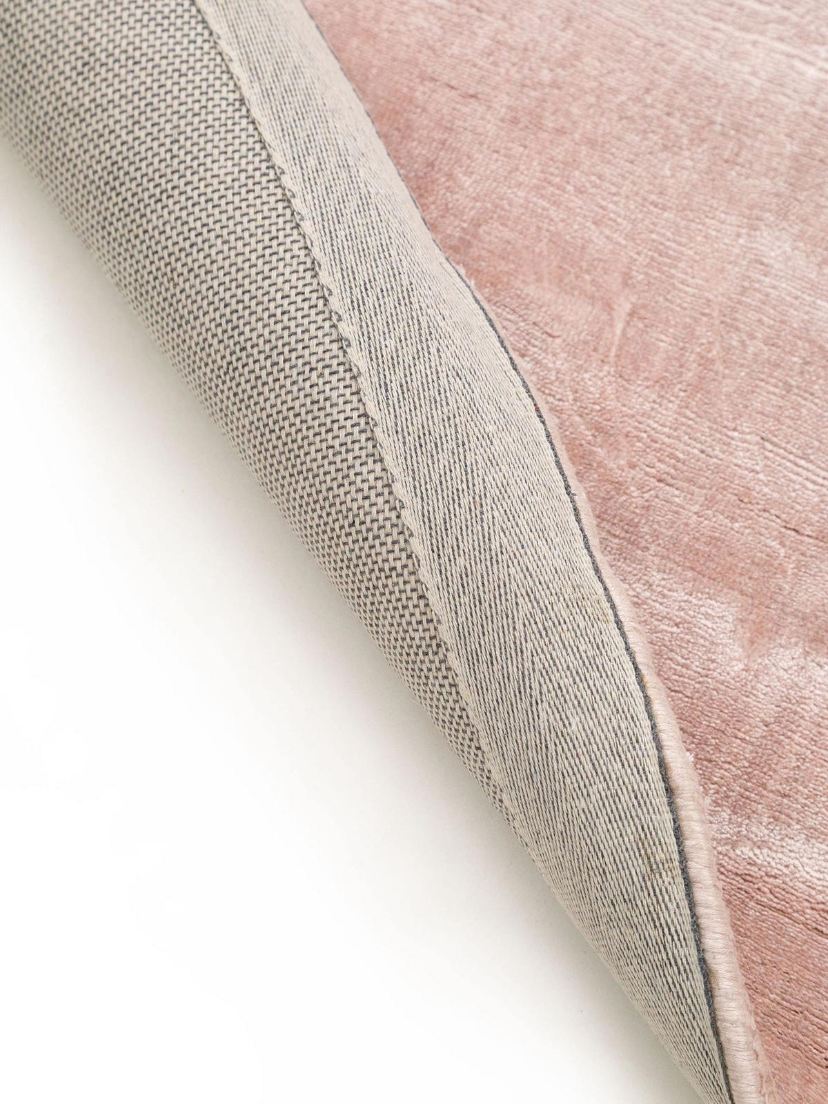VISKOSETEPPICH rund Nela Rosa ø 160 cm rund - Pink, Textil (160/1cm) - KUNSTLOFT