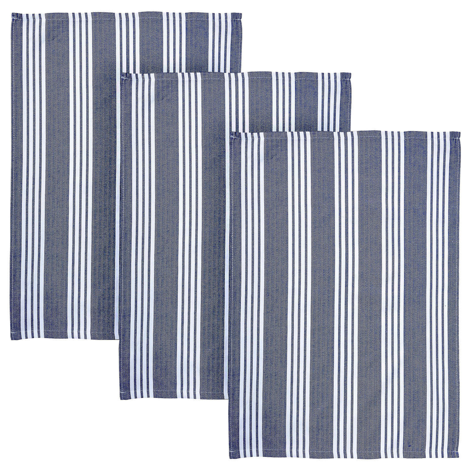 KÜCHENTUCH (3er Set) Loft - Blau, Textil (50/67cm) - Butlers