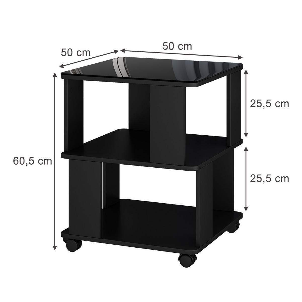 COUCHTISCH Velito Schwarz 50 x 50 cm - Schwarz, Holzwerkstoff (50/50/60.5cm) - Vicco