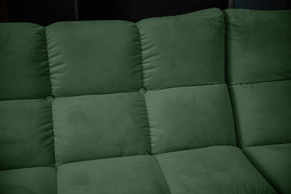 ECKSOFA VIVIEN Smaragdgrün Velvet - Smaragdgrün/Schwarz, Kunststoff/Textil (290/178cm) - KAWOLA