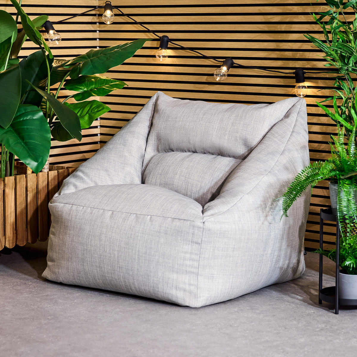 SITZSACK Outdoor-Sessel Natalia - Grau, Textil (97/35/84cm) - icon
