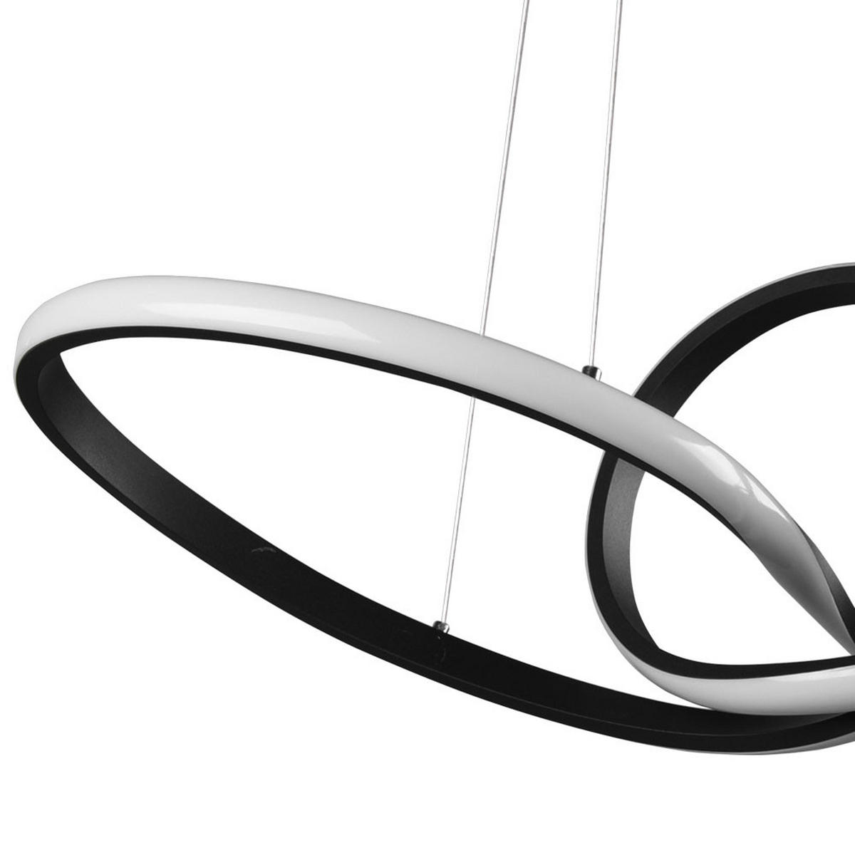 LED HÄNGELEUCHTE Metall Schwarz-matt - Schwarz, Metall (80/26/150cm)