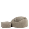 SITZSACK mit Hocker Dalton XXL - Beige, Textil (92/52/92cm) - icon