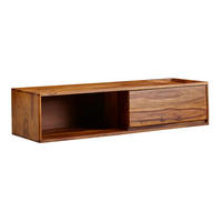 LOWBOARD Hängend Massivholz Modern Stil 108x25x34 cm Braun mit Stauraum - Braun, Holz (108/25/34cm) - KADIMA DESIGN