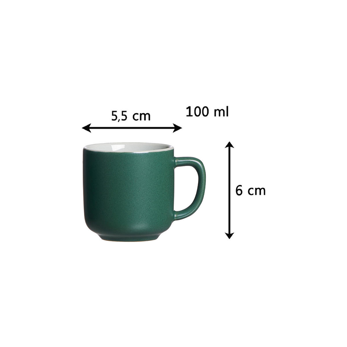 ESPRESSOTASSEN Jasper grün 100 ml 6er Set - Grün, Keramik (0.1L) - Ritzenhoff Breker