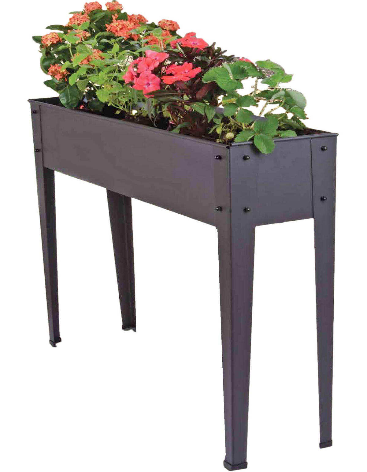 HOCHBEET Bari Anthrazit Stahl Metall-Hochbeet für Garten - Anthrazit, Metall (26.5/80/102cm) - DELUKE