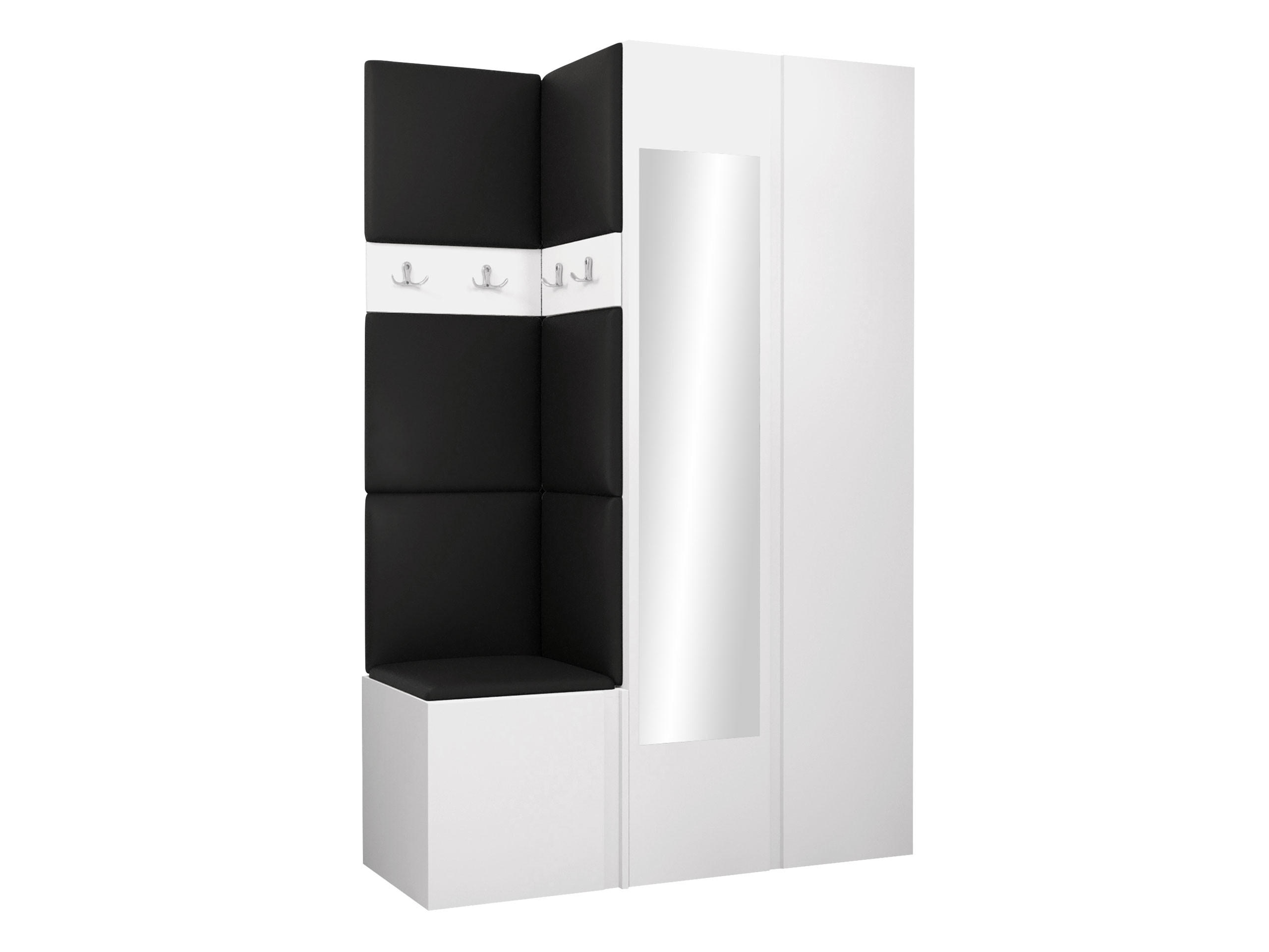 GARDEROBEN-SET Orion XXVI - Schwarz/Weiß, Holzwerkstoff/Kunststoff (116/186/46cm) - MIRJAN24