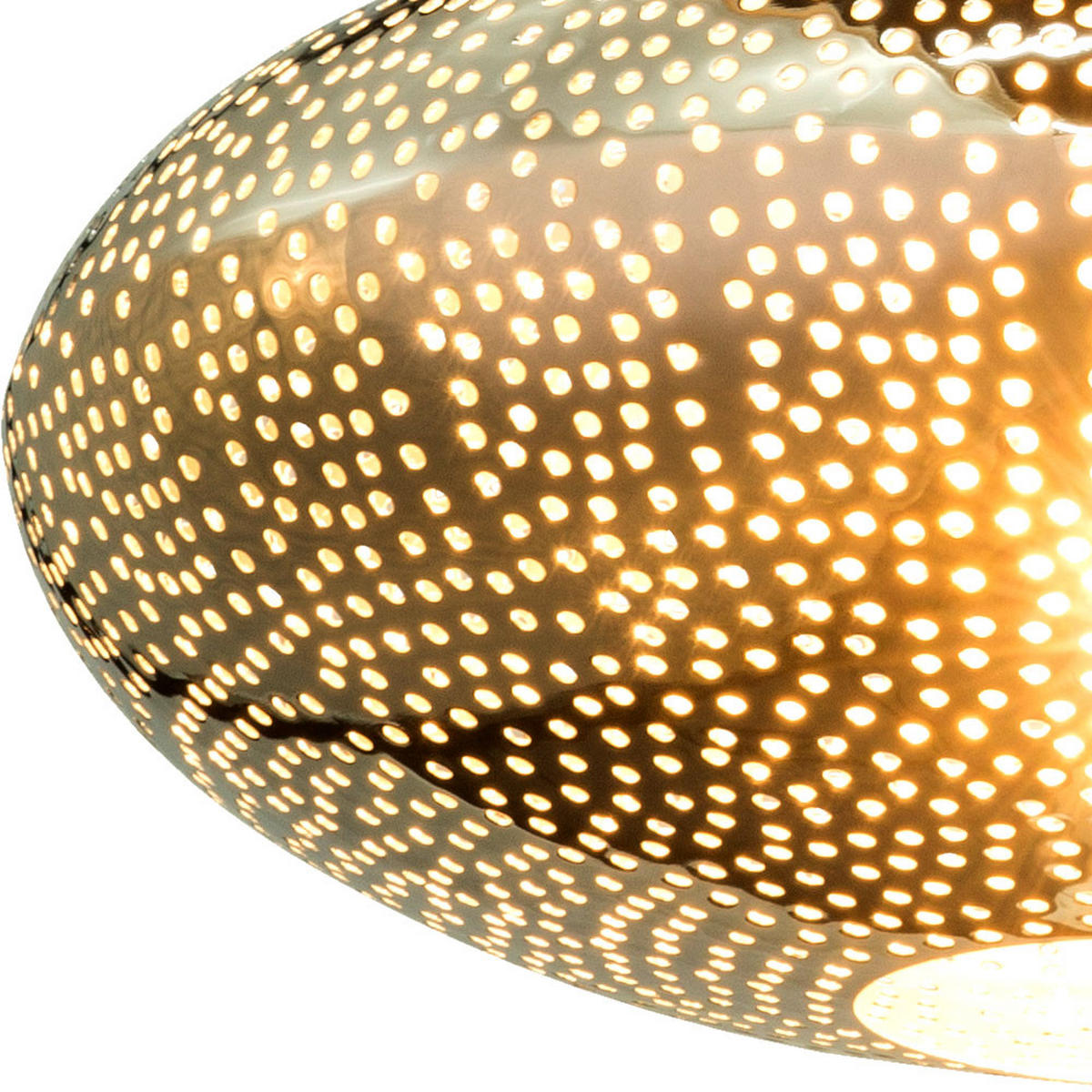 HÄNGELEUCHTE Chrom Silber dekorativer Schirm - Silberfarben, Metall (40/40/122cm) - Globo Lighting