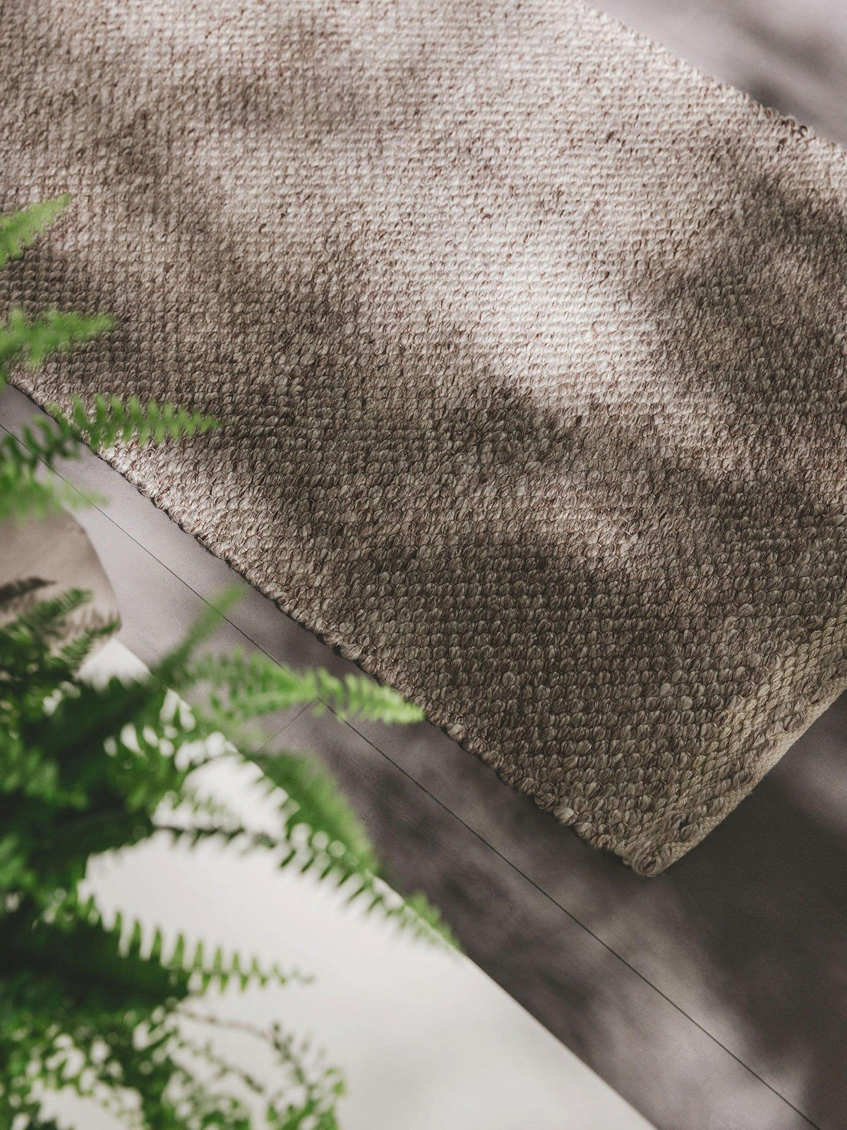 TEPPICH aus recyceltem Material Kiah Cream/Taupe 70x200 cm - Creme, Textil (70/200cm) - benuta Pure