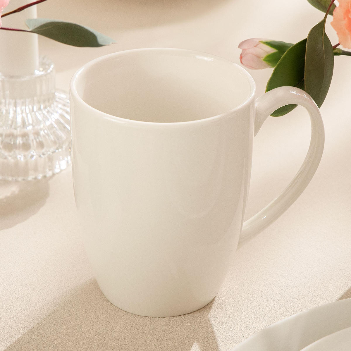 TASSEN-SET BECHER-SET AD BELLA 6-tlg,Porzellan, ecru - Ecru, Keramik (0.4L) - KONSIMO®