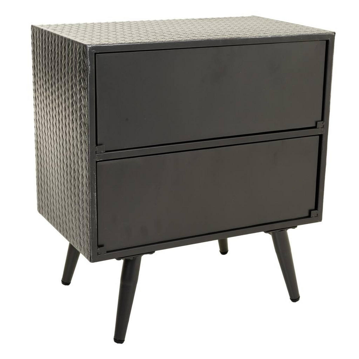 NACHTTISCH aus Metall, grau, 50x30x56cm - Grau, Metall (50/56/30cm) - Wanderlust