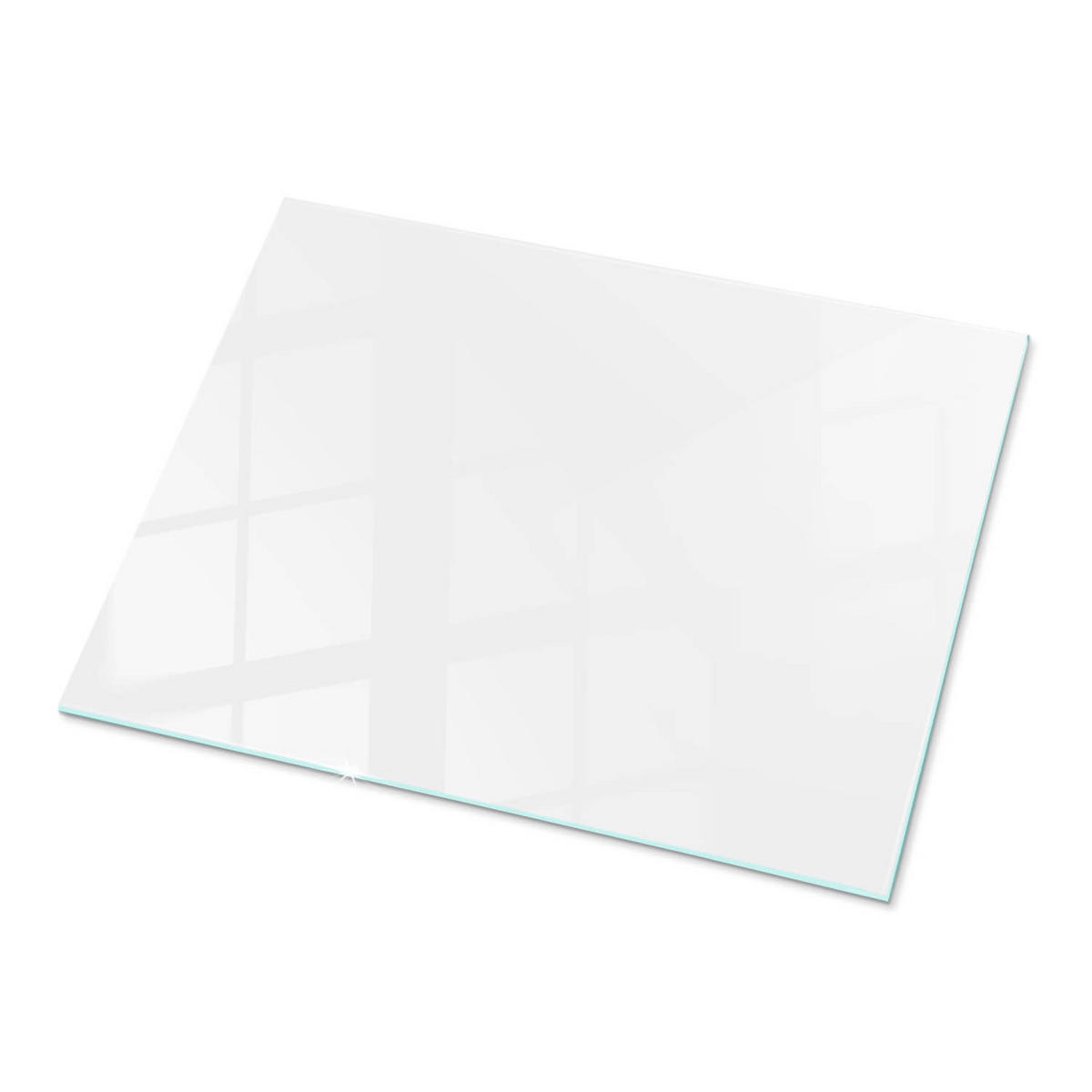 TISCHPLATTE 80x60 cm Glatte Weiße Oberfläche - Weiß Hochglanz/Weiß, Glas (80/60/0.4cm) - TULUP