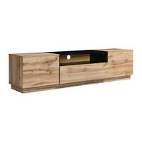 TV-BOARD - 180 cm x 40 cm - Holz, Platte - Schwarz, Naturfarben Hell CEMILINA - Hellbraun, Holz (180/45/40cm) - Vente-Unique