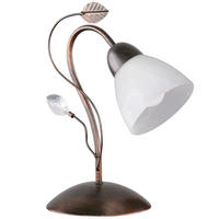 TISCHLEUCHTE TRADITIO Metall Braun Rostoptik - Braun, Glas (16/16/32cm)