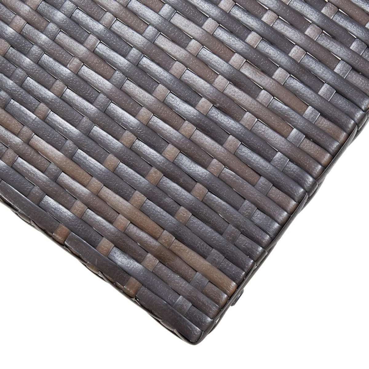 KLAPPHOCKER Poly Rattan Braun - Braun, Kunststoff (44/40/44cm) - vidaXL