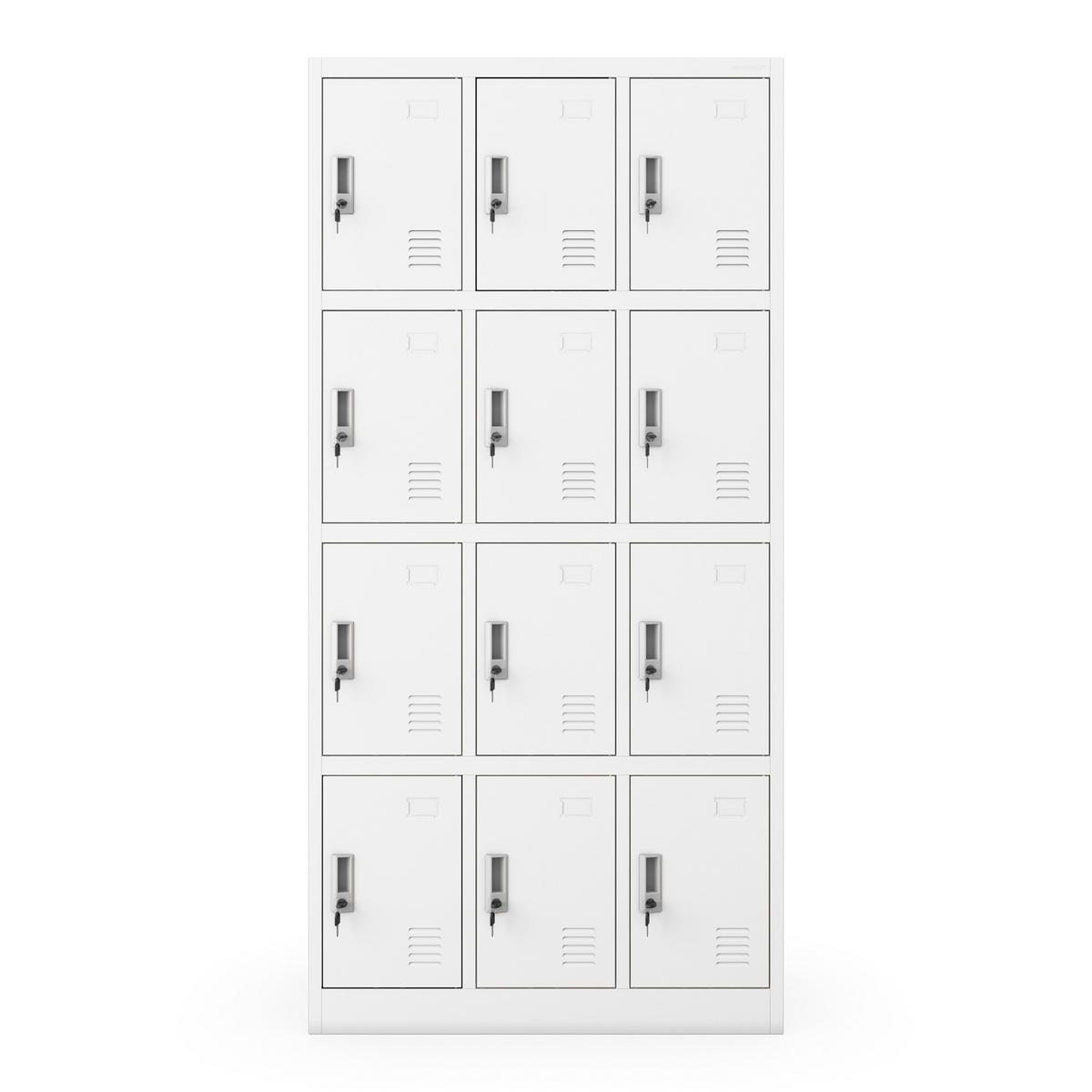 SCHLIESSFACHSCHRANK Marcin 90 x 185 x 40 cm - Weiß, Metall (90/185/40cm) - Jan Nowak