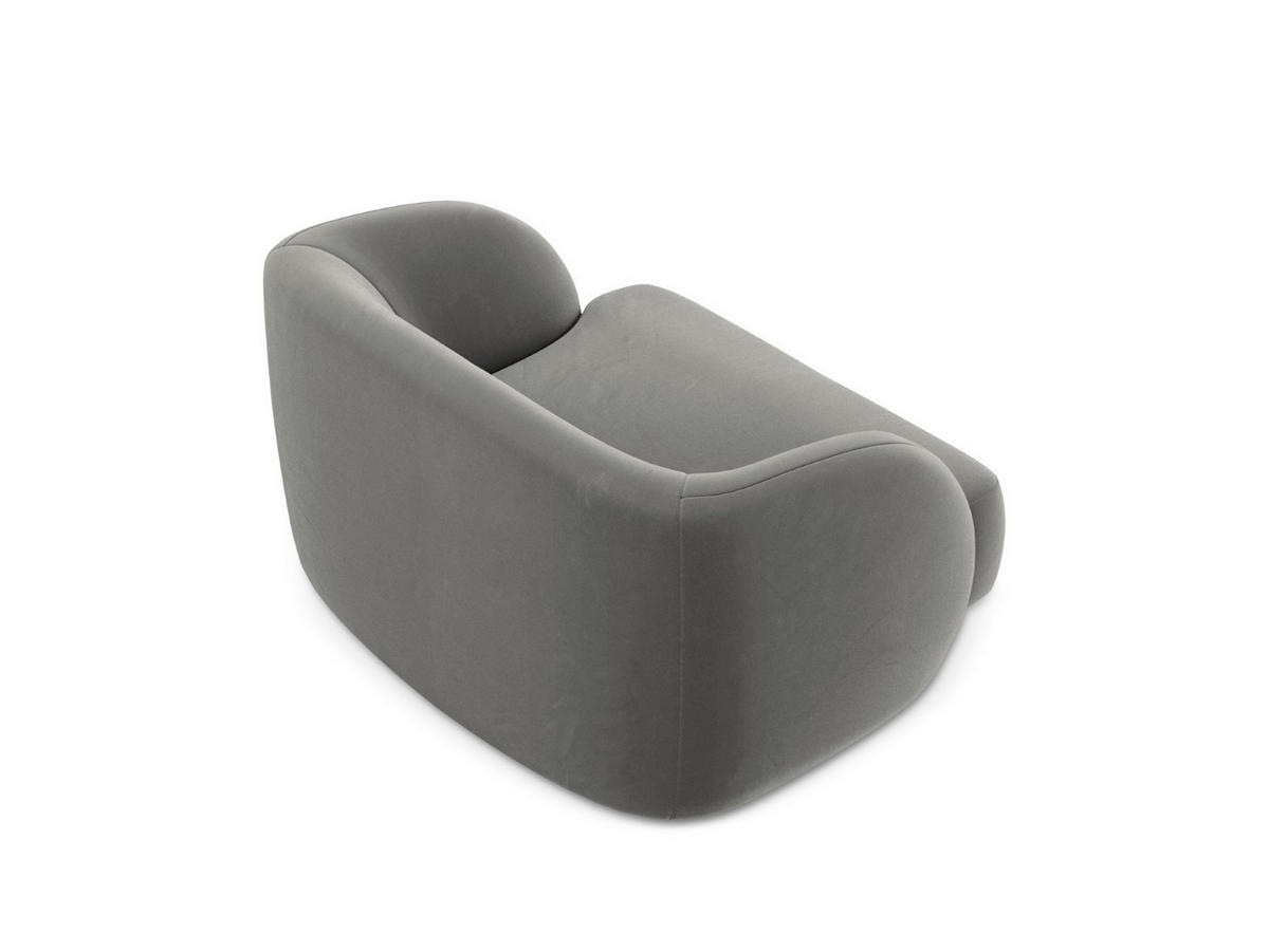 SESSEL Miley aus Samt hellgrau - Hellgrau, Textil (90/70/103cm) - Micadoni