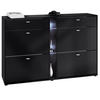 SCHUHSCHRANK Today Fronten in Schwarz matt - Schwarz, Holzwerkstoff (155.5/95/28cm) - Vladon