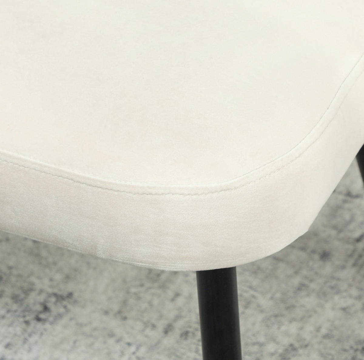 2-SITZER 127/63/84.5 cm Beige aus Metall und Eukalyptusholz mit samtartigem Bezug - Beige, Metall (63/84.5/127cm) - OKMYHOME