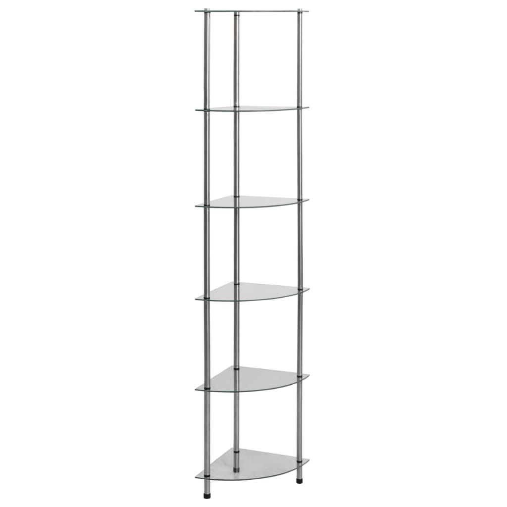 vidaXL Regal Transparent 30x160x30 cm
