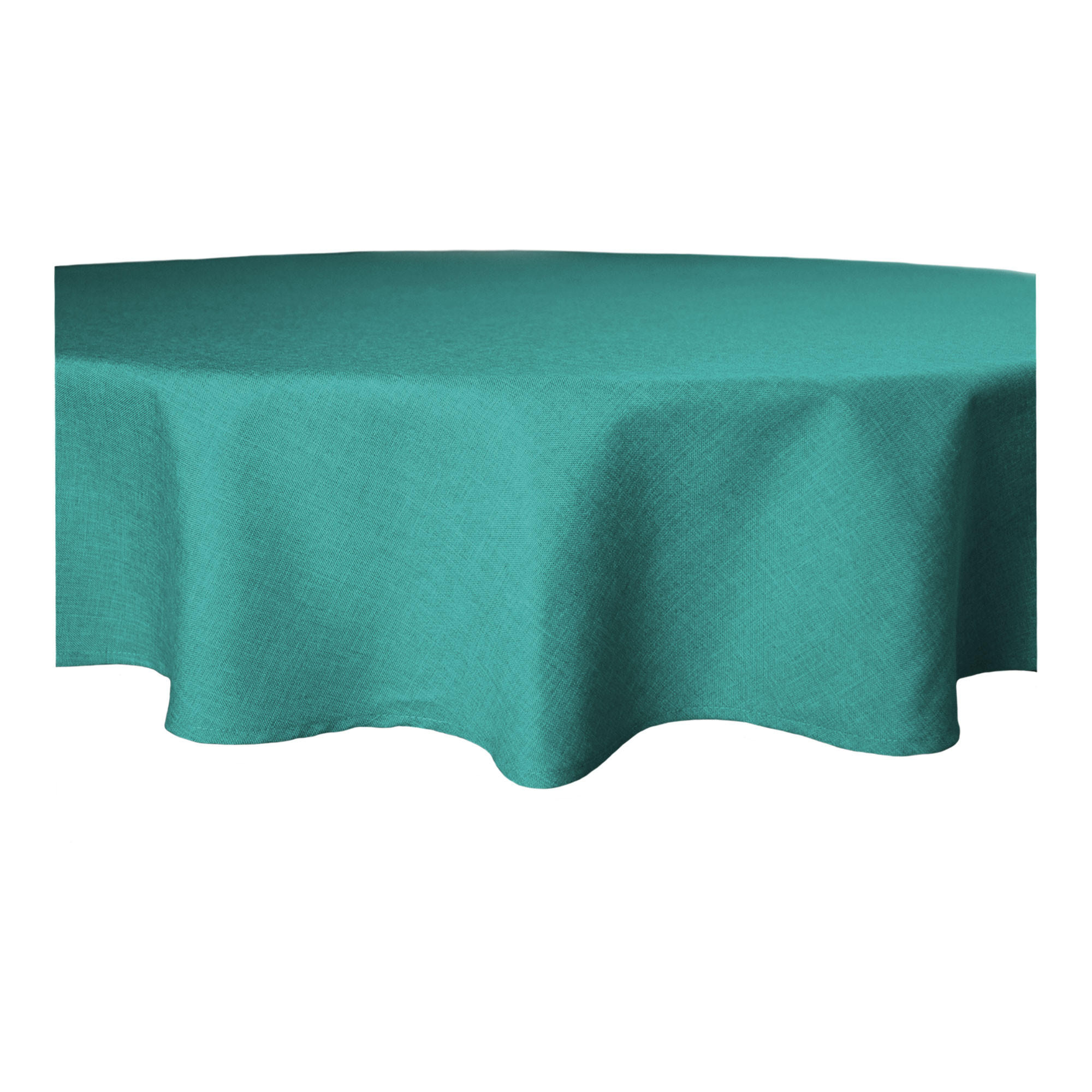 TISCHDECKE Leinenoptik 180 cm rund Petrol - Petrol, Textil (180cm) - TiborTex