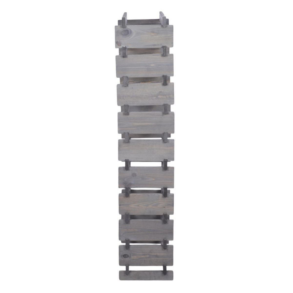 WEINREGAL VINOTECA FLEX PRO HxBxT 135x46x28cm 40 Flaschen auf 10 Ebenen Grau - Grau, Holz (46/135/28cm) - PROREGAL