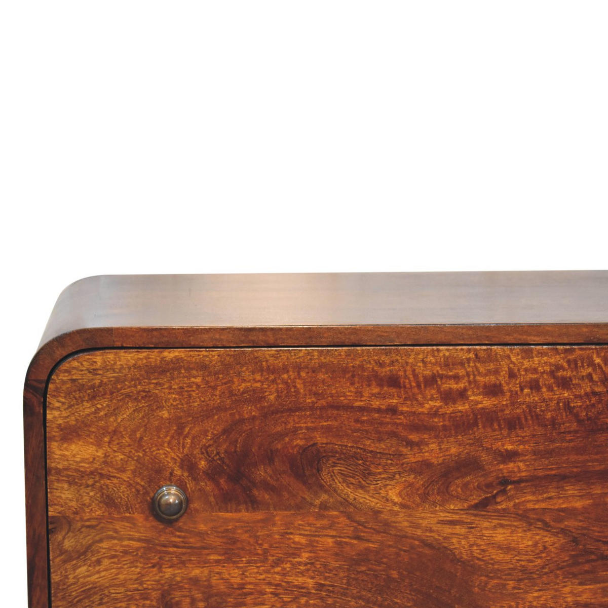 KOMMODE Aspen Schlank, 3 Schubladen, Dunkelbraun - Messingfarben/Braun, Holz/Metall (70/80/35cm) - Artisan Furniture