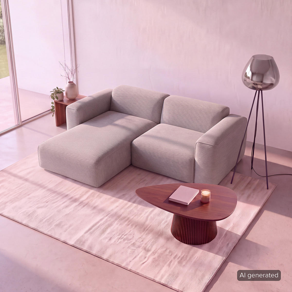 1,5-SITZER ECKSOFA mit Longchair - Schwarz/Grau, Kunststoff/Textil (260/173cm) - home24