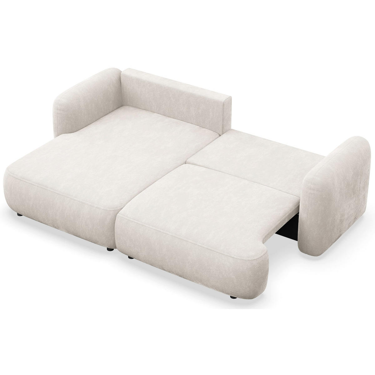 ROHOVÁ SEDAČKA Tvoya krémová žinylka - černá/krémová, textil/plast (267/175cm) - Selsey