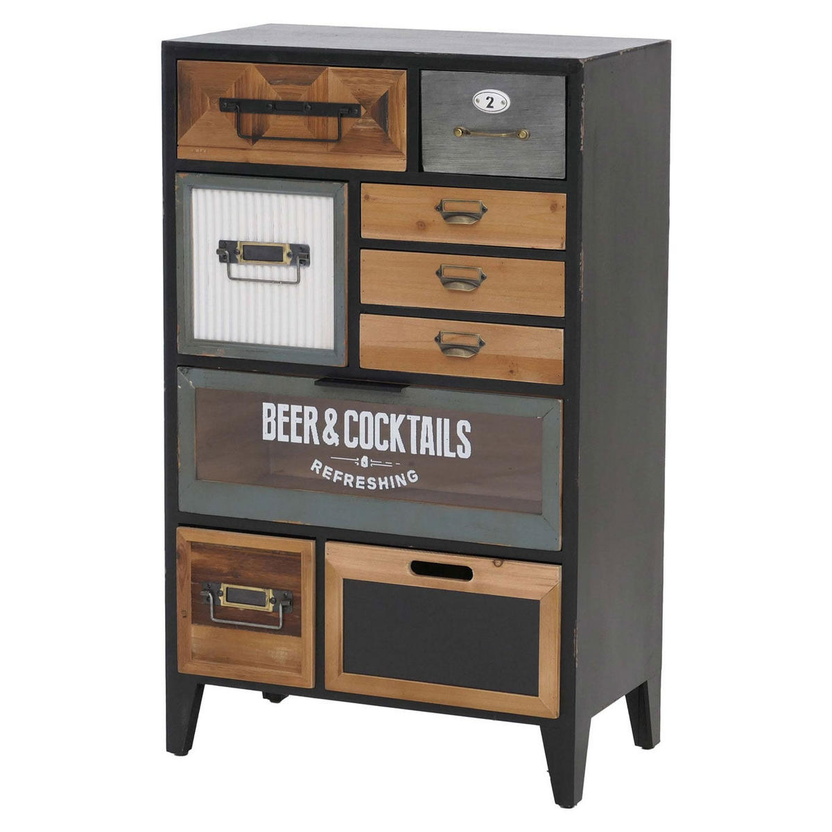 APOTHEKERKOMMODE Multicolor - Multicolor, Holz (58/95/32cm) - MCW