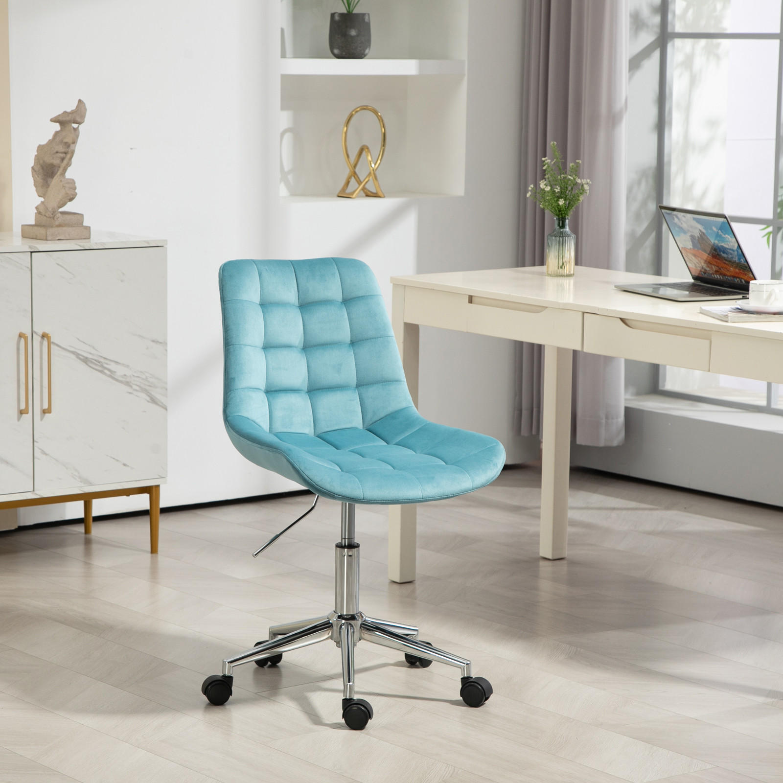 SCHREIBTISCHSTUHL MICKY Hellblau - Hellblau, Textil (50/92/54cm) - SVITA