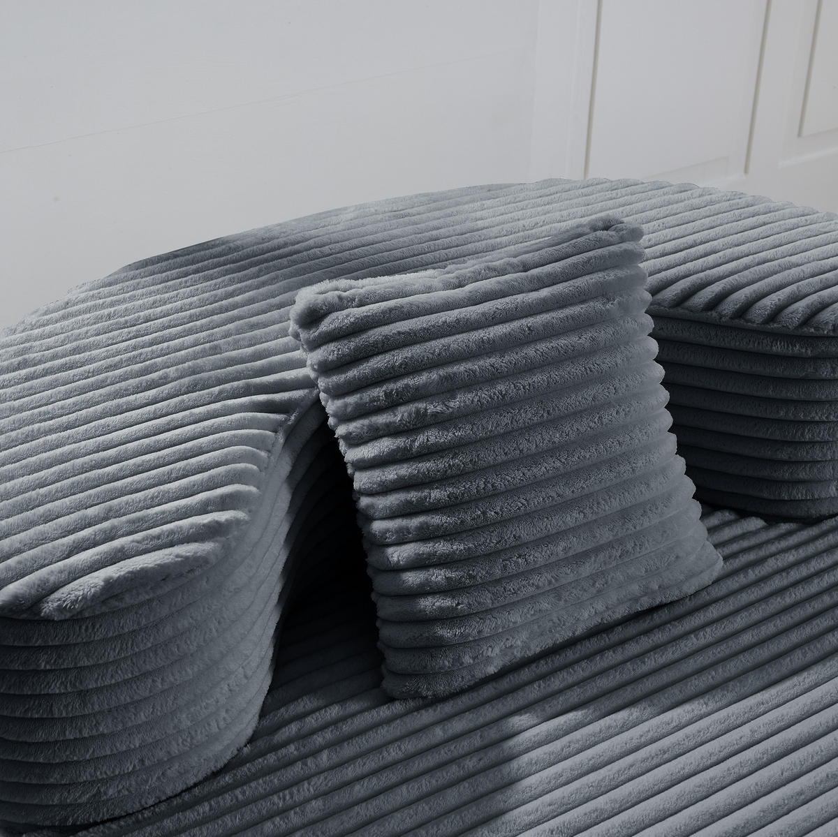SESSEL aus Kordstoff 112 x 105 x 59 cm Dunkelgrau - Dunkelgrau, Kunststoff (105/59/112cm) - Beauniv