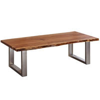 COUCHTISCH Akazie 150x70x45 walnuss lackiert FREEFORM 2 #12 - Dunkelbraun, Holz (150/70/45cm) - Massivmoebel24