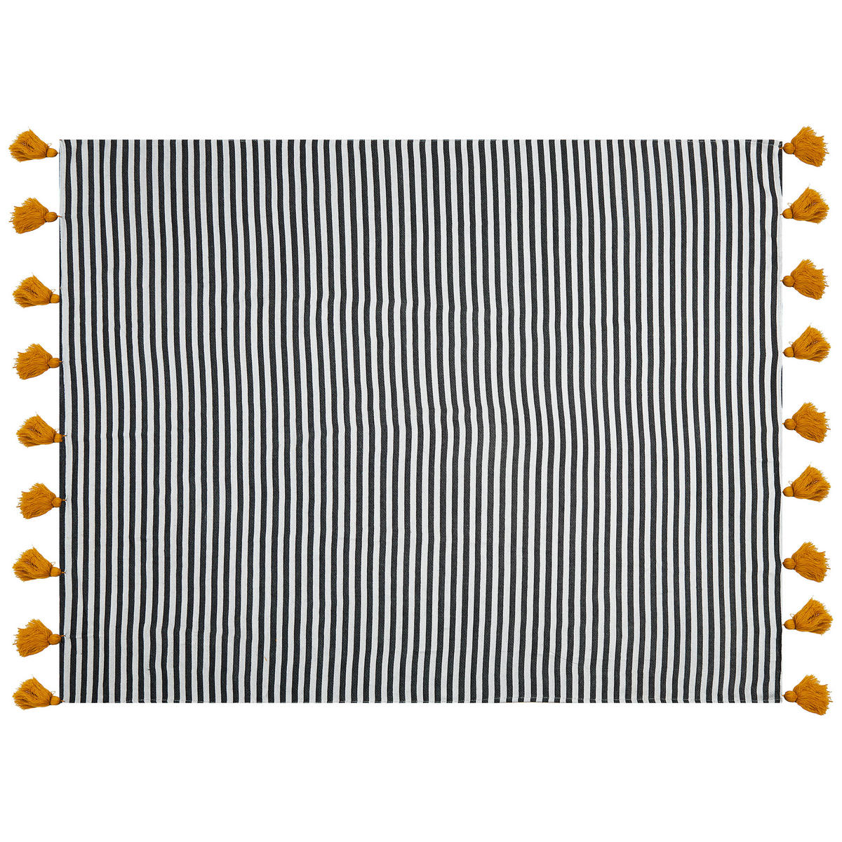 DECKE Schwarz Sunwal 130/170 cm - Schwarz, Textil (130/170cm) - Beliani
