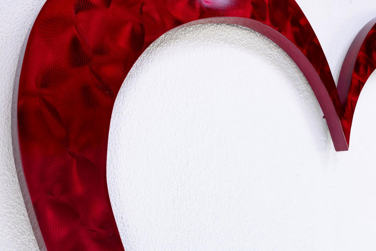 WANDDEKO Rot 100/91 cm - Rot, Metall (4.81/91/3cm) - KUNSTLOFT