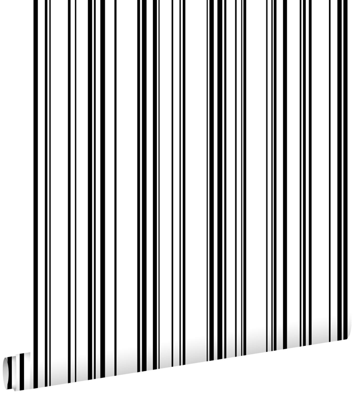 TAPETE feine Streifen 53 cm x 10.05 m - Schwarz, Papier (53/1000cm) - ESTAhome
