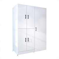 WASCHMASCHINENSCHRANK DORA-I 130cm Breit, 186cm Hoch - Weiß, Holzwerkstoff (130/186/73.8cm)