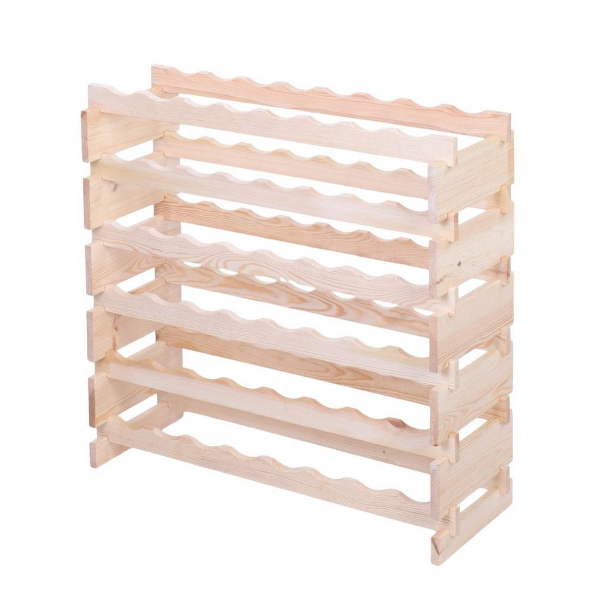 WEINREGAL VINOTECA FLEX PRO HxBxT 79x84x28cm 48 Flaschen auf 6 Ebenen Natur unbehandelt - Naturfarben, Holz (84/79/28cm) - PROREGAL